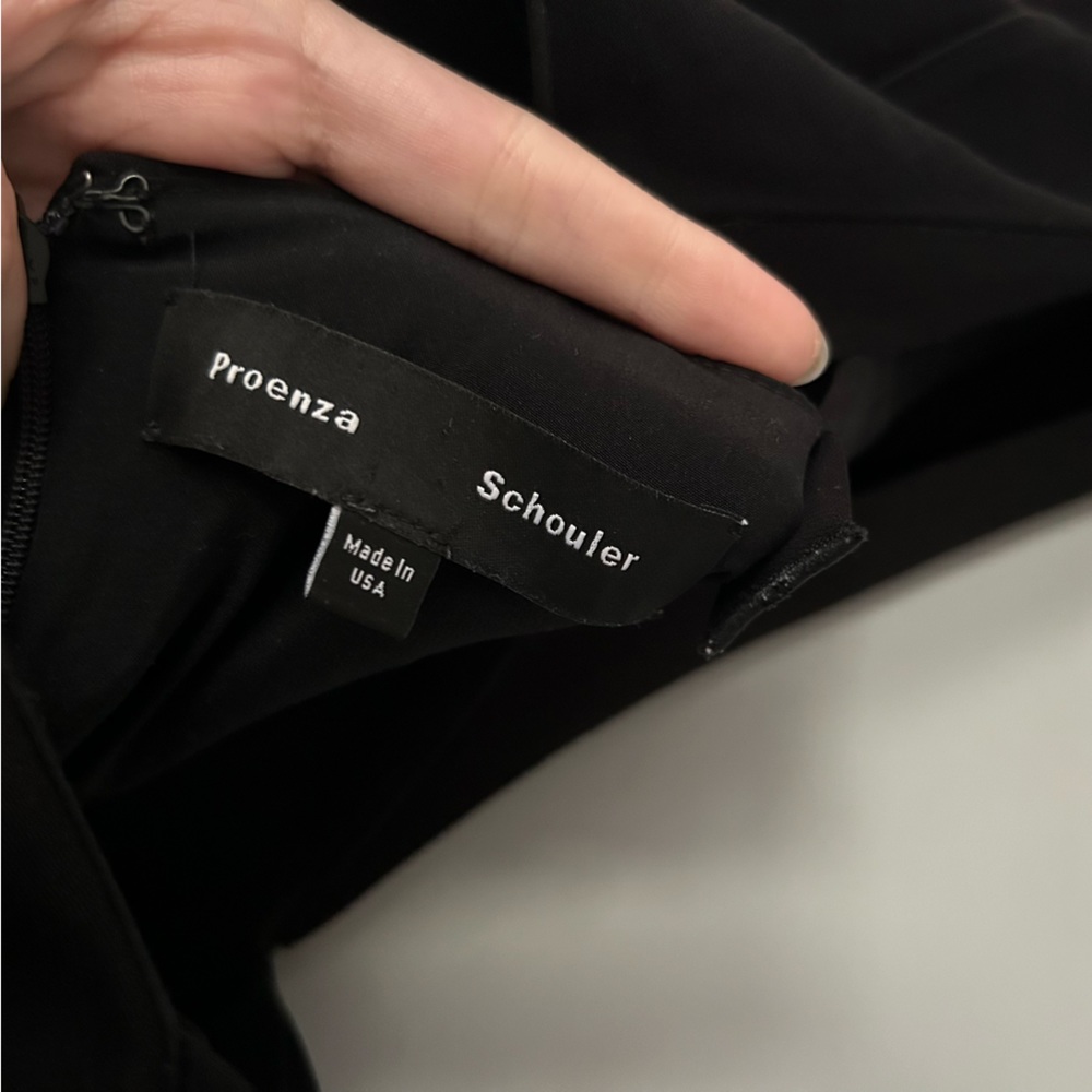 Proenza Schouler Black Asymmetrical Ruffle Mini Dress - Picture 12 of 14